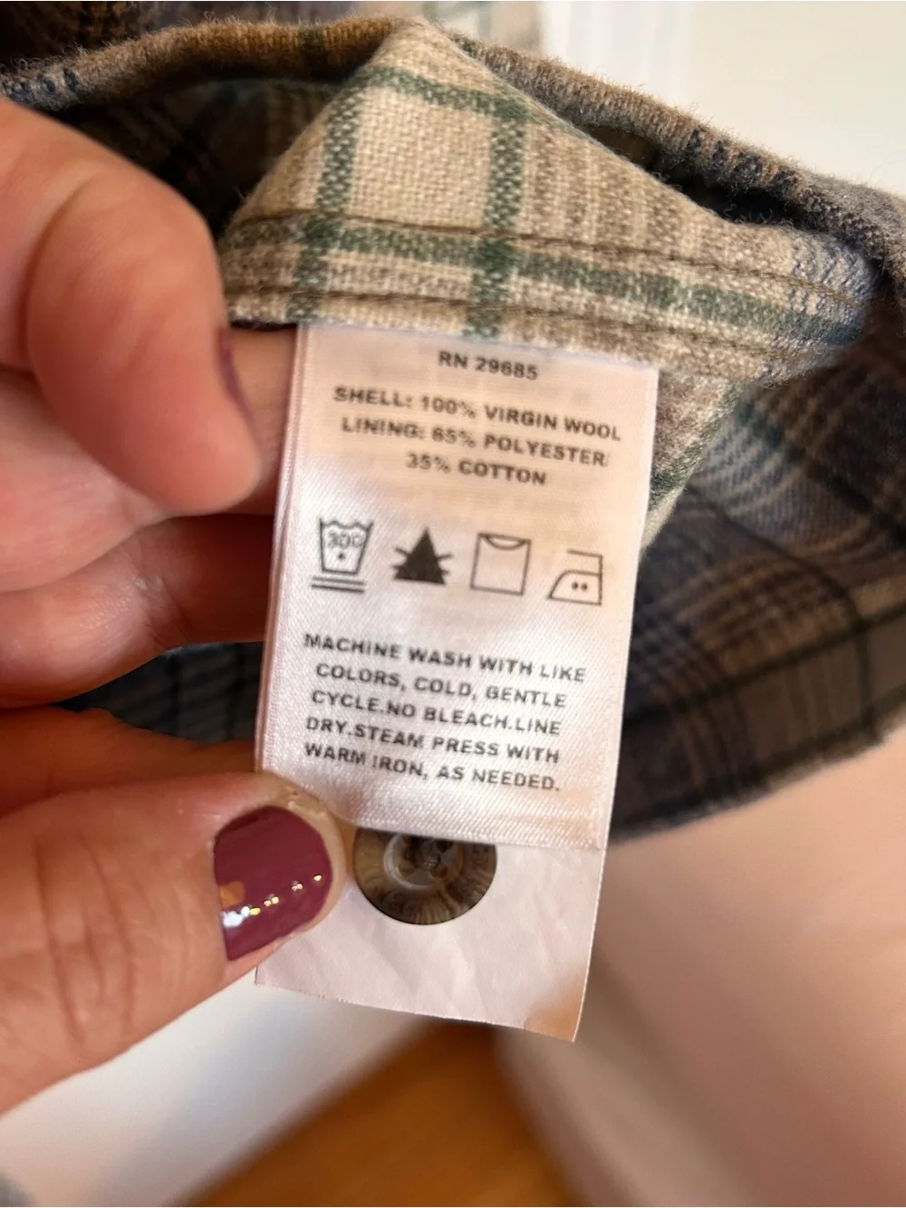 Pendleton Navy and Cream Plaid Button-Up Board Shirt - Picture 13 of 13